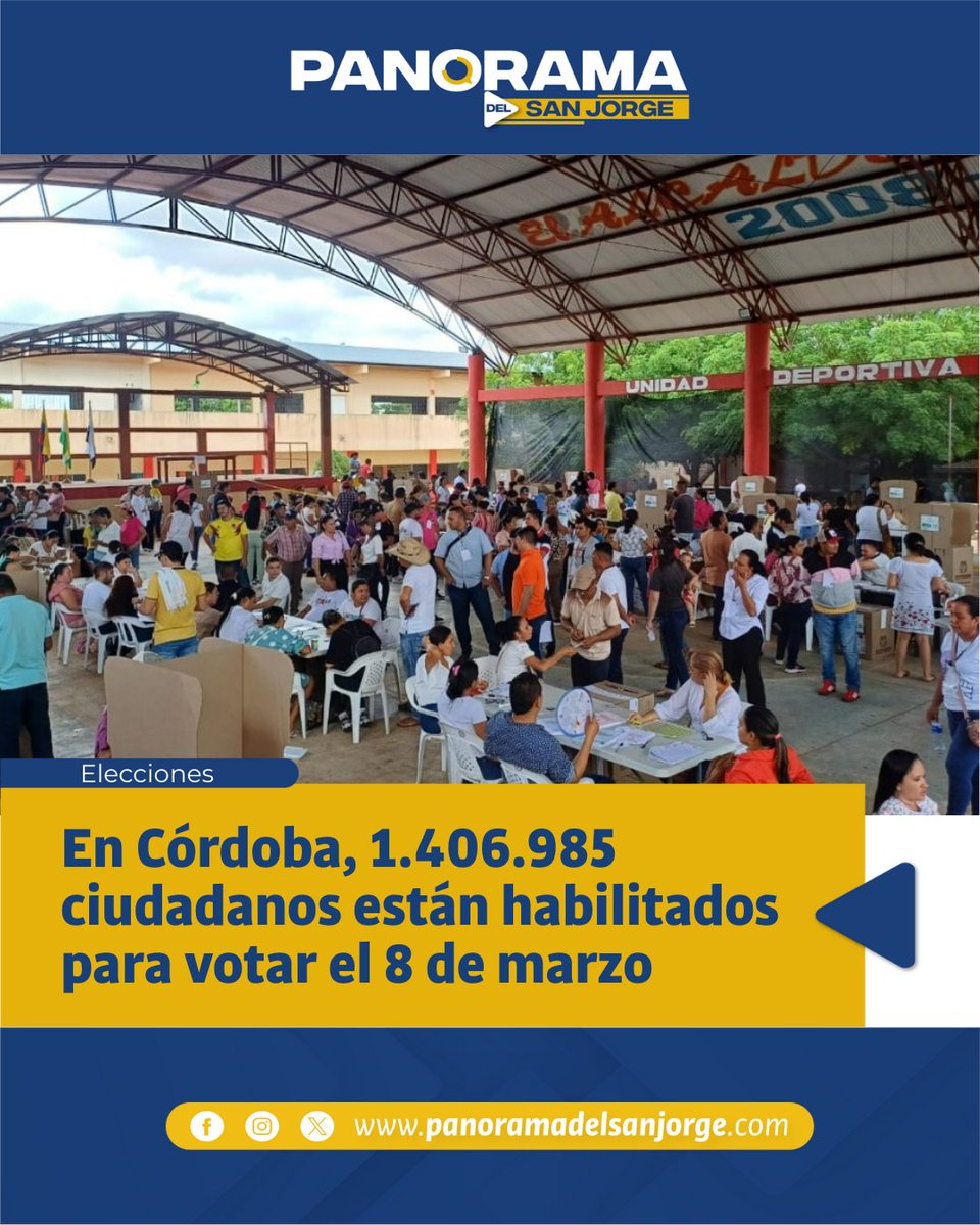 En Córdoba, 1.406.985 ciudadanos están habilitados para votar en las elecciones de Congreso de 2026 panoramadelsanjorge.com/en-cordoba-1-4…