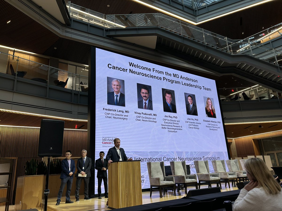 Great to be at the @MDAndersonNews #CancerNeuroScience - excited