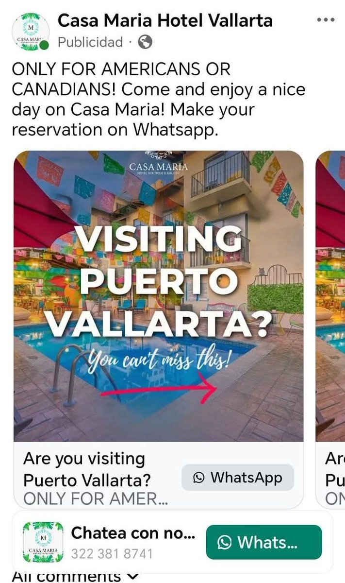 Hoteles en <a href="/PuertoVallarta/">Puerto Vallarta</a> que sin temor discriminan al mexicano ¿qué opinan?
<a href="/GobVallarta/">Gobierno de Puerto Vallarta</a> <a href="/Profeco/">Profeco</a> <a href="/Secturjal/">Secretaría de Turismo de Jalisco</a>