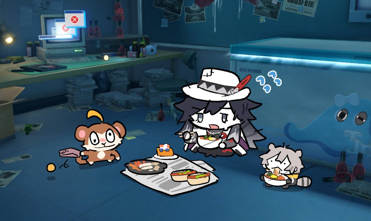 出前頼んでる不死途さん🍜🥘🌭
#hsrcreators #honkaistarrail