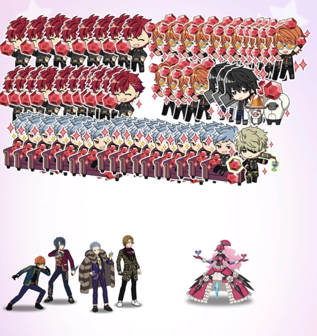 全然センスないからわたしのシール帳こんなんなってる