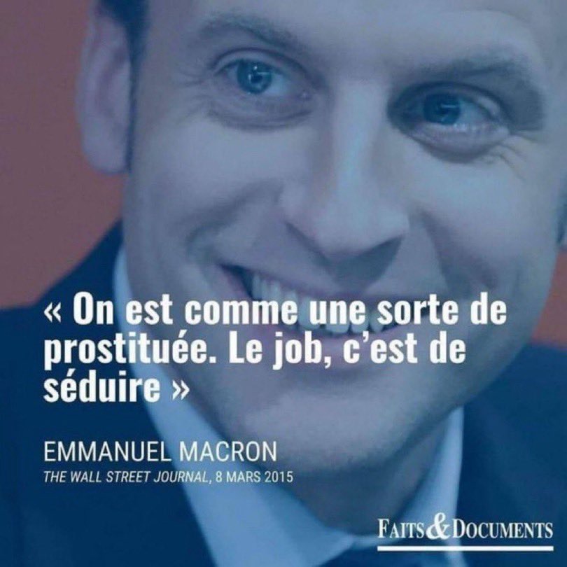 Macron : tu es une petite putain doublée d'une grosse salope.

Et personne ne "guide" mon discours, comme tu dirais.

Personne d'autre... que toi.

Et mon discours n'est PAS un discours de haine : c'est une saine colère.

Une colère qui procède de l'indignation la plus légitime.