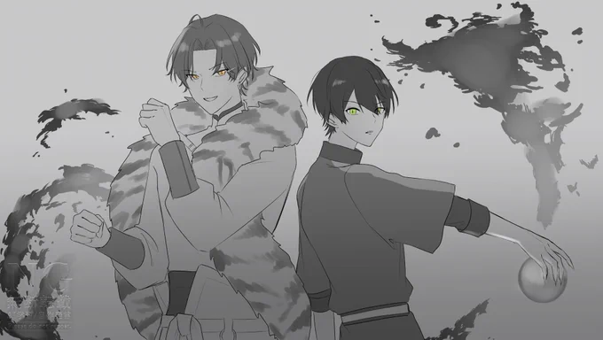 前描いてた四神