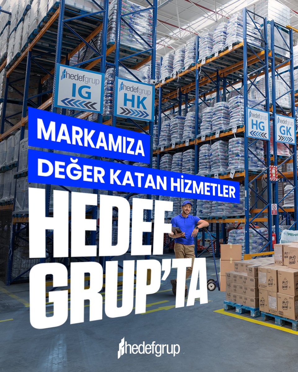 Depo düzeninden lojistik çözümlerine, markamıza değer katan tüm hizmetler Hedef Grup’ta. 

From warehouse management to logistics solutions, all services that add value to your brand are at Hedef Group.

#HedefGrup #HedefimizBirGeleceğimizBir