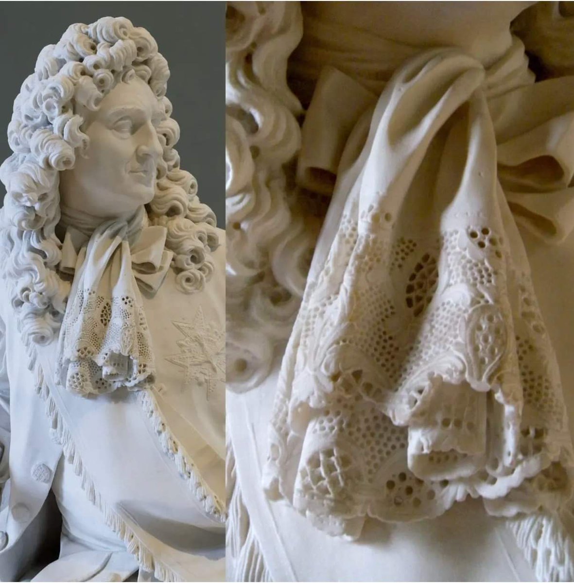 Sometimes, I don't understand how humans are capable of this level of craftsmanship.

A lace cravat, masterfully carved from solid marble by French sculptor Louis-Philippe Mouchy in 1781.