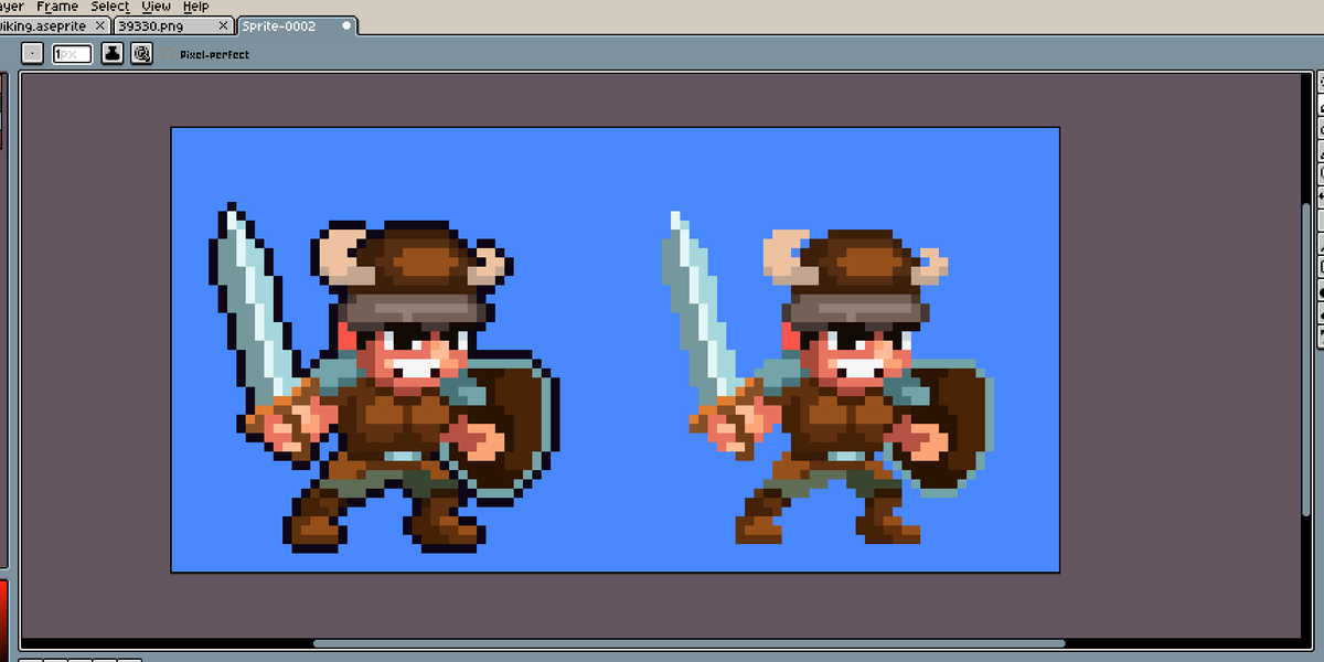 Guixel_'s tweet photo. Designing a small viking character for an upcoming 2D platformer asset pack.

Would you rather see it with outline or without outline?

#pixelart #2dgame #gamedev #indiedev #gameassets #pixelartwork https://t.co/a5S3ftbzRR