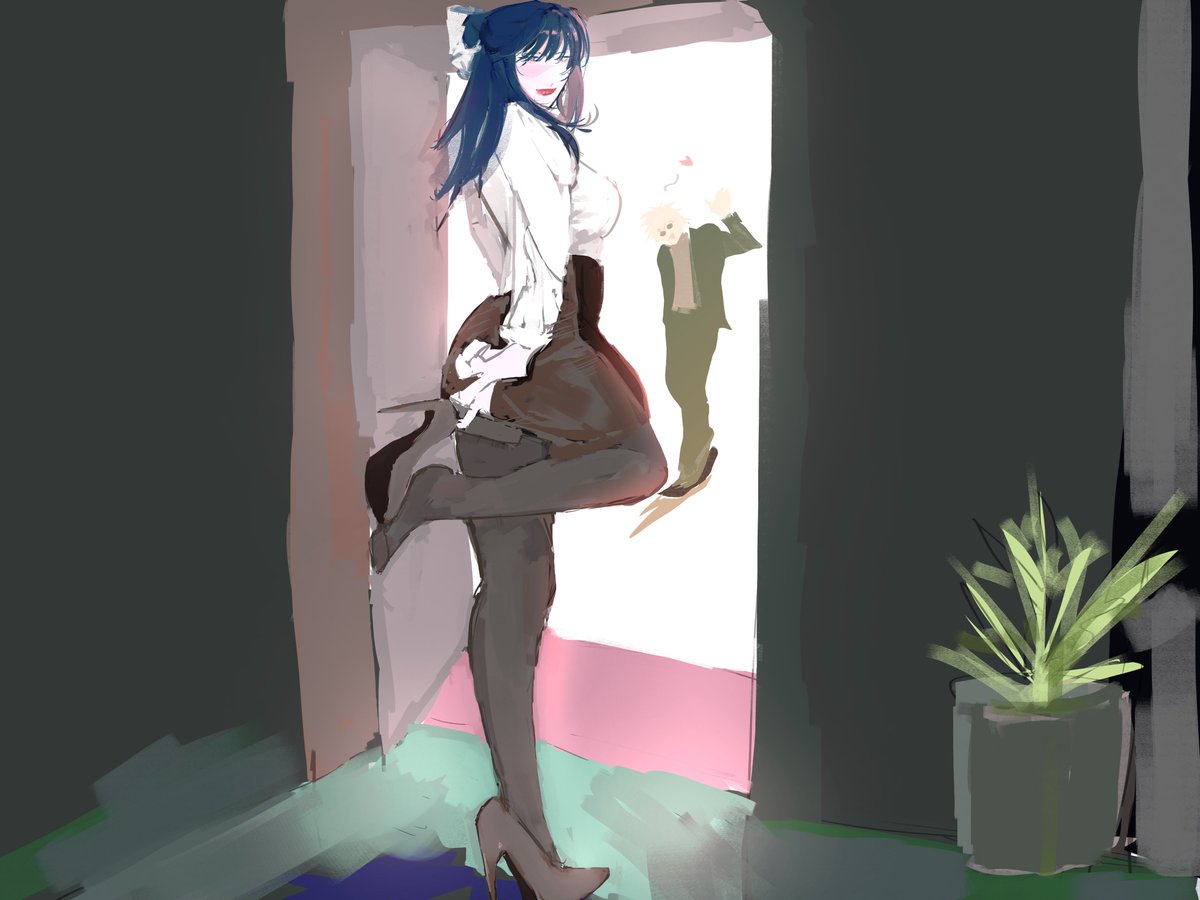 I FELL ILL YESTERDAY AND FORGOT TO POST SO PRETEND I POSTED THIS ON DAY 2 
Day: 2 of #UtahimeWeek2026 Office worker AU!
#gojohime #satohime #gouta #JujutsuKaisen #五歌