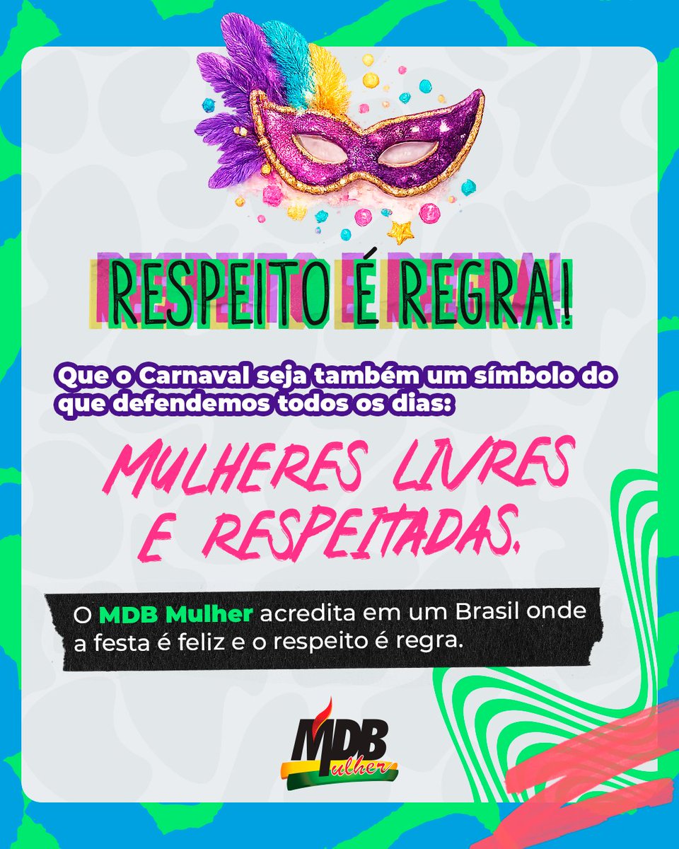 Festa boa é festa com diversão, mas também com respeito para todos!😉
Mulheres livres e respeitadas deixa o #carnaval mais feliz!
Boa diversão!
