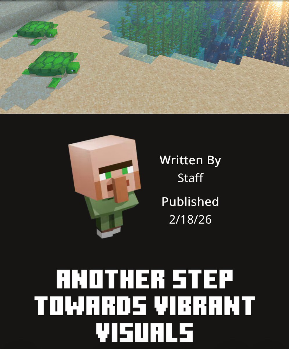 new update about java vibrant visuals
- OpenGL will be replaced by Vulkan
- Vulkan will be brought to snapshots in the summer
- It is confirmed that March MC Live will not announce java VV due to the above point