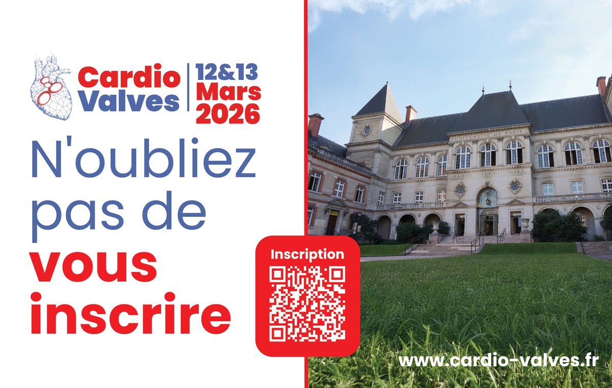 CardioValves's tweet photo. Le compte à rebours est lancé ! Si vous n'avez pas encore réservé votre place pour CardioValves 2026, c'est le moment de le faire.🎯

👉 Ne manquez pas cette chance, inscrivez-vous dès maintenant sur https://t.co/2wxBH8xYRi https://t.co/ycSQ4b5X20