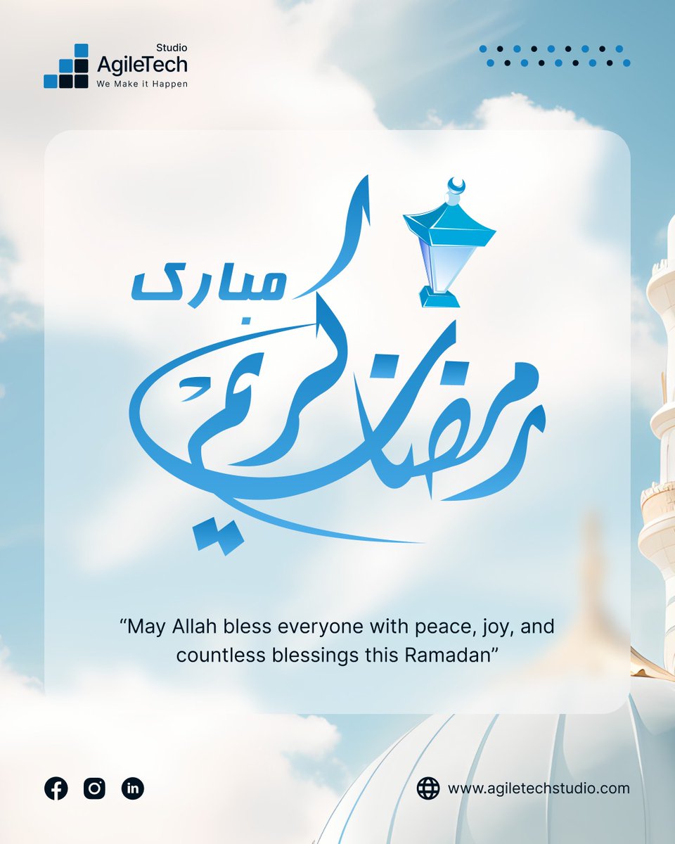 agiletechstudio's tweet photo. Ramzan Mubarak 🩷 

#agiletechstudio #SpecialDay #TeamUpdate #NewBeginnings #ramzan2026 #ramzanmubarak2026 #ramzankareem https://t.co/5QAT38FGDa