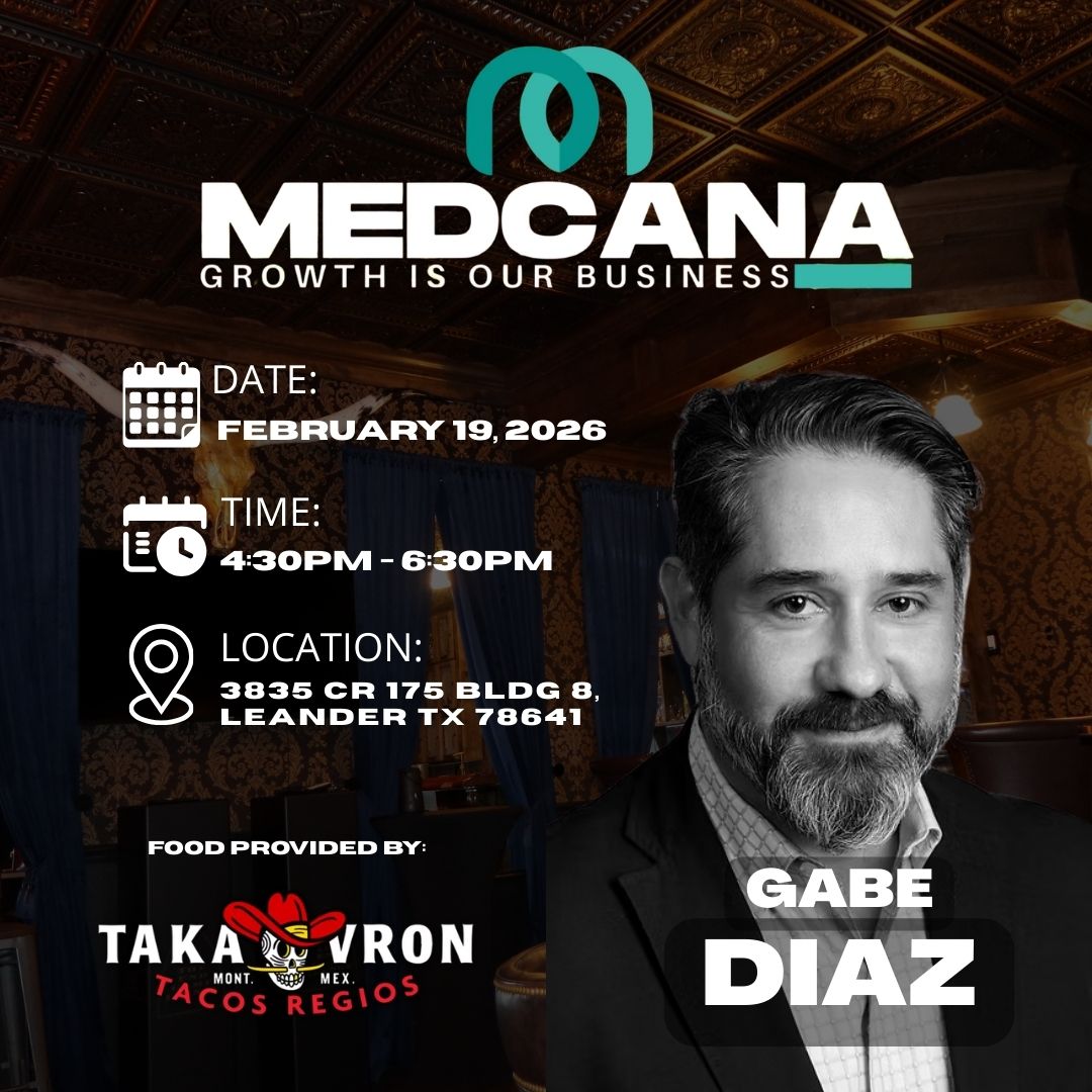 Tomorrow Night! Happy Hour! 🍸

Join us from 4:30–6:30 PM for a relaxed evening of networking and conversation Gabe Diaz from <a href="/MedcanaCo/">Medcana</a> will speak at 5:00 PM and share insights you won’t want to miss. 

Enjoy great catering from Takavron with food and drinks provided. Come