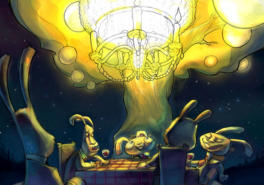 I found this storyboard and these artworks of the Drag Path animation on the artist’s website!