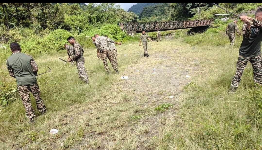 On 18/02/2026, as part of the Community Outreach Programme, personnel of C/86 Bn CRPF and trainess from TTH Chil Chil , Kangpokpi district, Manipur organized a Cleanliness Drive at Makhan village picnic spot along with local  villagers .
