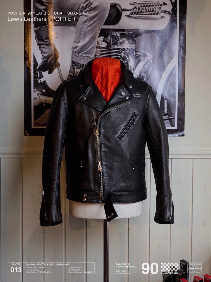 Lewis Leathers ボディバッグ PORTER 90周年限定　黒 YOSHIDA & Co. 90th Anniversary Project 013「Lewis Leathers