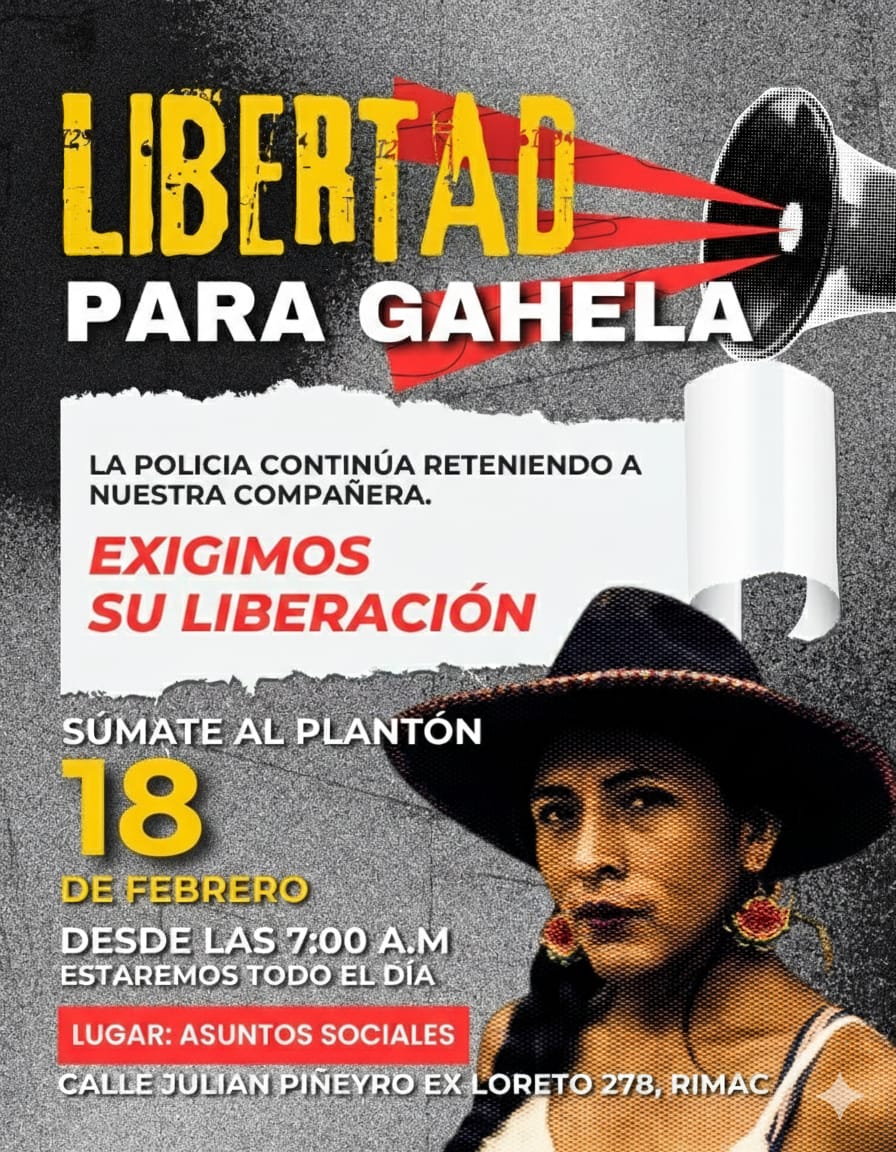 La forma en la que <a href="/Gahelatrans/">Gahela Tseneg Cari Contreras</a> fue detenida fue abuso de autoridad y transfobia. No hay ningún motivo para que siga detenida, es injusto y teniendo en cuenta, que ha sido operada hace poco, es inhumano.
<a href="/Ginitastar/">Gina Romero</a> <a href="/Poder_Judicial_/">Poder Judicial Perú</a>