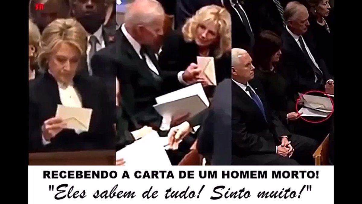 demystifyingtru's tweet photo. @andregap Veja o vídeo completo com detalhes do misterioso bilhete que Hilary Clinton, Michele Obama, Joe Biden e George Bush receberam no enterro de George H.W. Bush Sênior.
https://t.co/r5BWSsEJgO https://t.co/goKxCkw95b