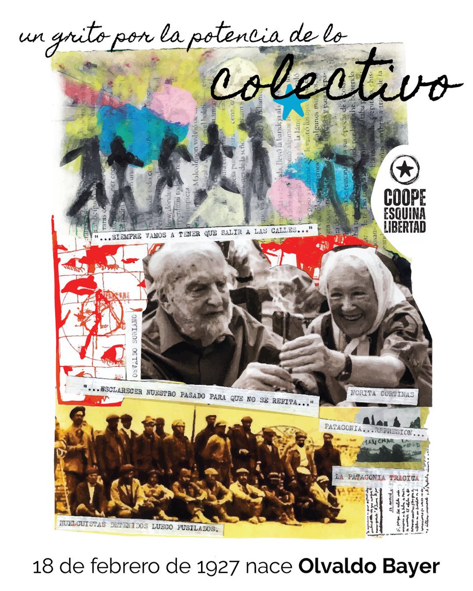 #OsvaldoBayer Hoy su legado cobra un sentido inmenso porque lo injusto se respira en un aire que ahoga, por eso a 99 años de su llegada este mundo, queremos recordarlo alzando la voz con coraje, valentía y coherencia, como él nos enseñó.