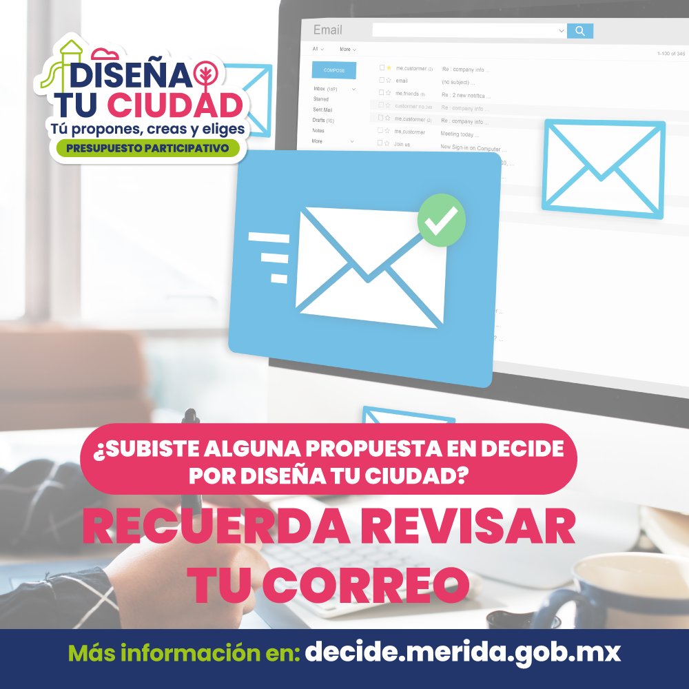 ¡Seguimos avanzando en #DiseñaTuCiudad! 🏗️✨

Ya estamos en la Fase 2, revisando con mucho detalle cada una de sus propuestas para mejorar y construir mejores espacios públicos en nuestra Mérida. 🌳🏘️

👉Más información en: decide.merida.gob.mx