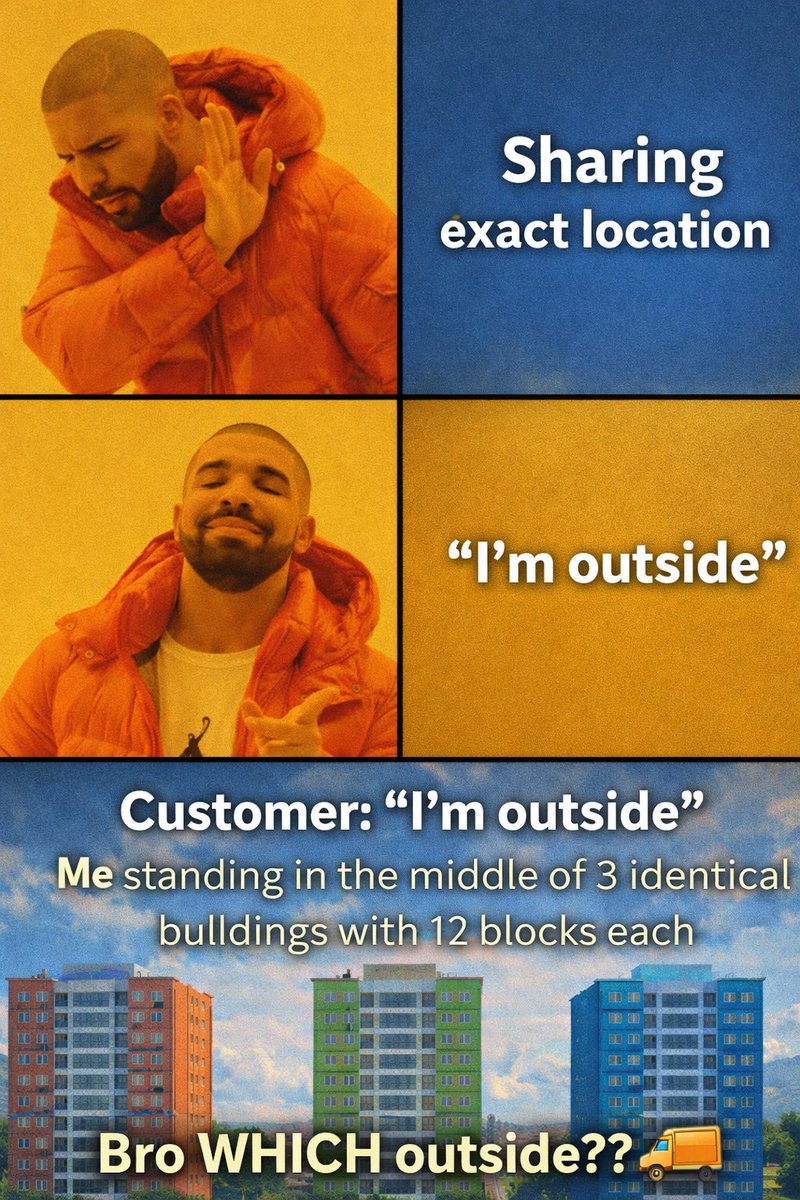 CT_Buikem's tweet photo. POV: You’ve called 6 times.

They keep saying “I’m outside.”
Bro WHICH outside?? 😭📦

Tag a courier who has suffered this before 😂🚚

#COUR #DeliveryInProgress #MemeContest #Solana https://t.co/4XHYKLjl6l