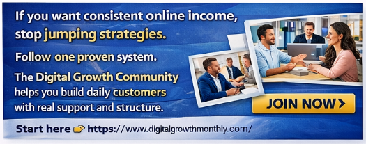 Keys2proshop's tweet photo. Want consistent online income?

Follow a proven system.
Get live support.
Build daily customers.
That’s what the Digital Growth Community is built for.
Video (Recap)
https://t.co/bpZTkJz4E8

Please watch Free:
https://t.co/cXeOHX9Vpl

Youtube recap
https://t.co/oI53VZg6nW

Sign up
https://t.co/9pWQzQq9RK

Product Offer
https://t.co/xaiUT5b7Vz