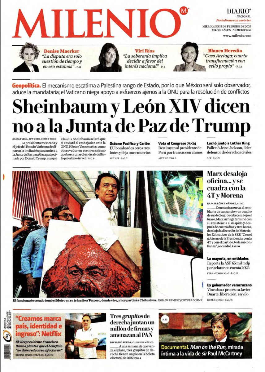 💬 “Lo que no puedo crear, no lo entiendo.”
— Richard Feynman

*Consulta las primeras planas de hoy:* 📰👇
prolocal.mx/primeras-plana…