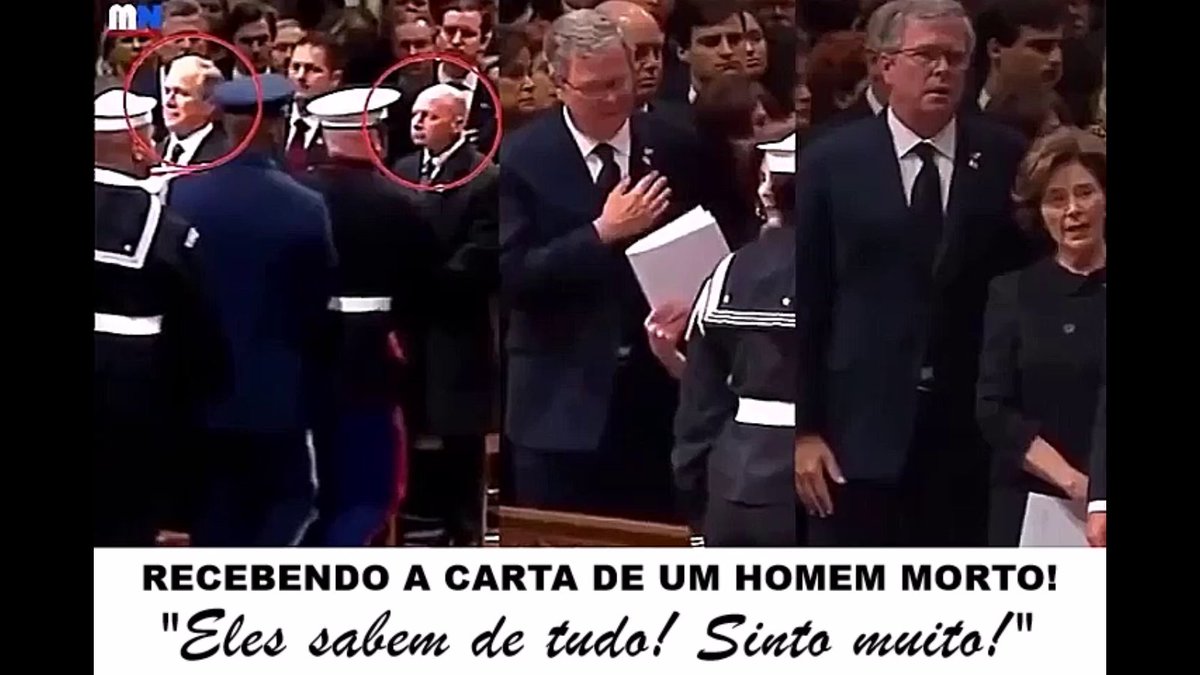 demystifyingtru's tweet photo. @andregap Veja o vídeo completo com detalhes do misterioso bilhete que Hilary Clinton, Michele Obama, Joe Biden e George Bush receberam no enterro de George H.W. Bush Sênior.
https://t.co/r5BWSsEJgO https://t.co/goKxCkw95b
