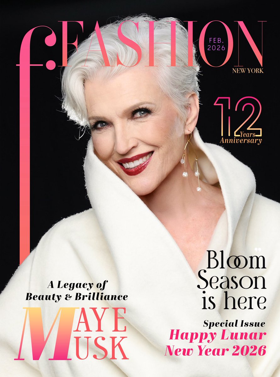 mayemusk's tweet image. Love this new cover by @fadilberisha 💖💖 
Modeling is fun, especially at 77, with a great team and good lighting 🤗 @XFashion