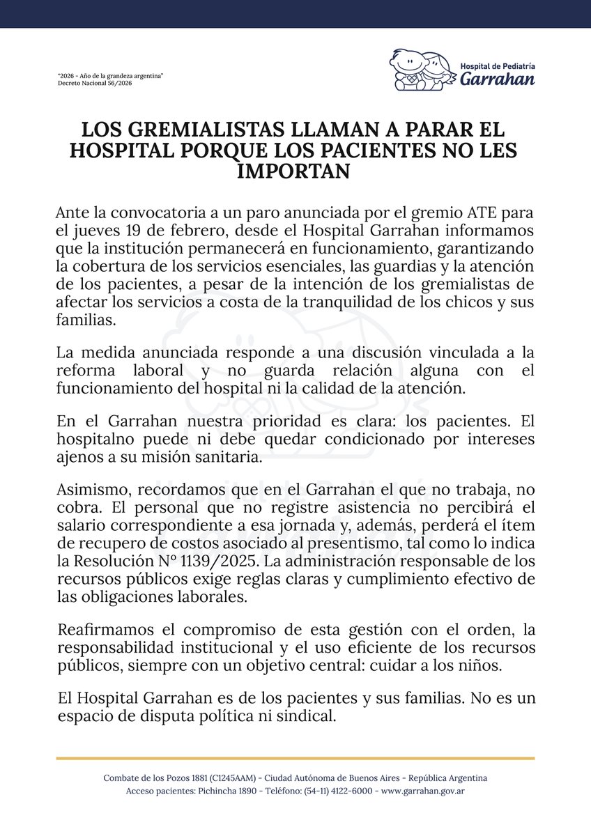 Hospital Garrahan (@hospgarrahan) on Twitter photo 