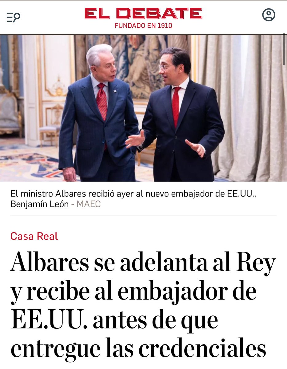 Si el ministro Albares piensa que va a engañar a un buen hombre que acaba de llegar a España a representar a Estados Unidos está muy equivocado. En el Departamento de Estado tienen informes de lo que está haciendo el presidente Sánchez regularizando a 500.000 ilegales, sus