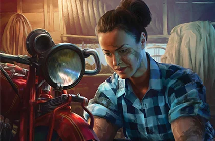 Con la nueva caja básica llegan también cinco nuevos investigadores, y uno de ellos es Daniela Reyes.

¡Presentamos a La Mecánica! 

🔗 fantasyflightgames.es/la-mecanica/

💠#ArkhamHorrorLCG
💠#ArkhamHorrorFiles
