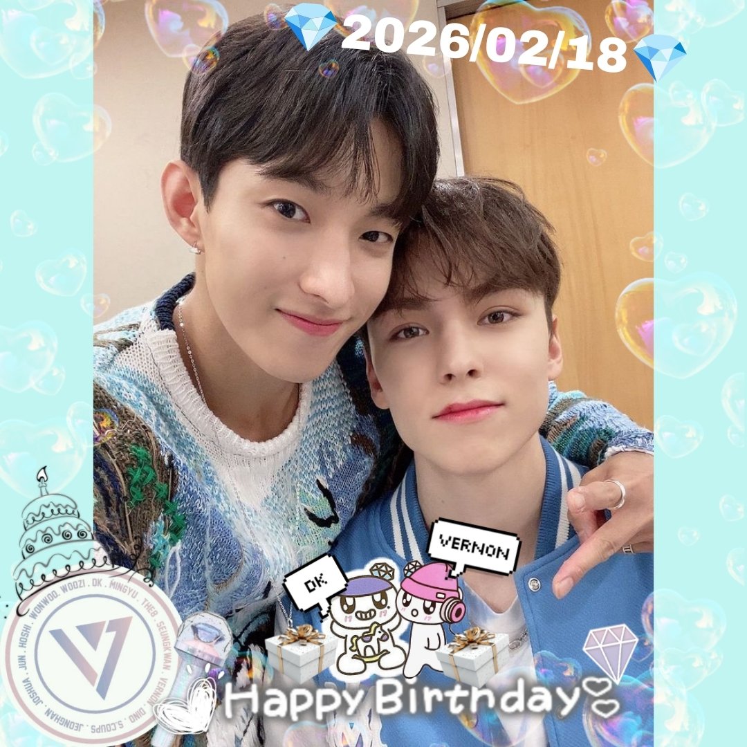 miku87028314's tweet photo. 2026/02/18💎🎂
Happybirthday!!
SEVENTEEN💎
ドギョム＆バーノン
✨🎂💎🍕🐻‍❄️💎🎂✨ https://t.co/xQdLDkDYrW