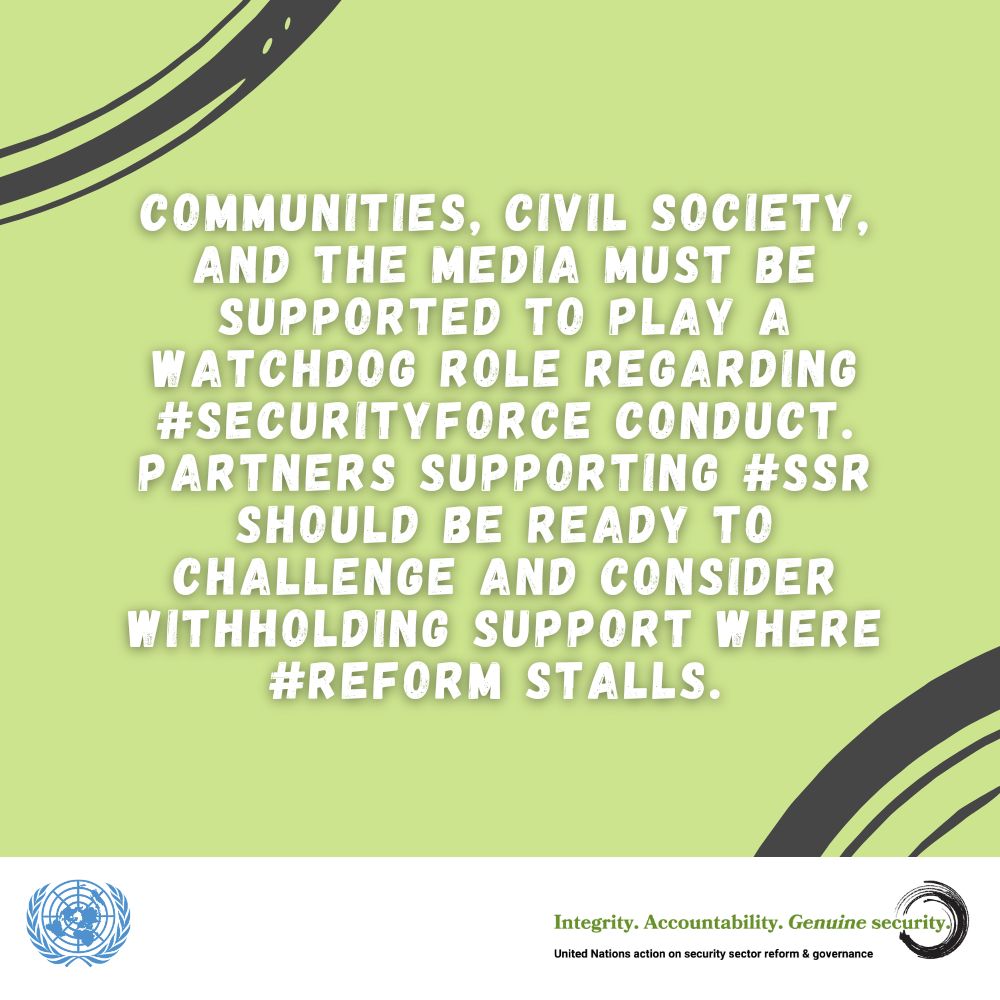 UN support to SSR&G tweet media