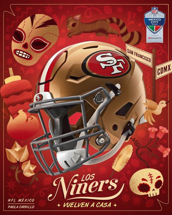 pausa2minutos's tweet photo. ¿CONTRA QUIÉN JUGARÁN LOS NINERS?
Rivales de @49ers en 2026:
#BirdGang 
#GoHawks #Seahawks 
#RamsHouse 
#FlyEaglesFly 
#RaiseHail 
#SKOL 
#BroncosCountry 
#RaiderNation 
#PhinsUp 
Es probable que el rival se dé a conocer cuando a principios de mayo se publique el calendario.
De los 9 equipos que visitarán a los @49ersESP 5 tienen marketing en 🇲🇽 México (Rams, Arizona, Denver, Raiders y Miami).
#NFL #NFLMexico #NFL2026 @NFL @NFL_Mexico_Fans @gfsportsmedia #NFLMexicoFans #TodalaNFLenP2M