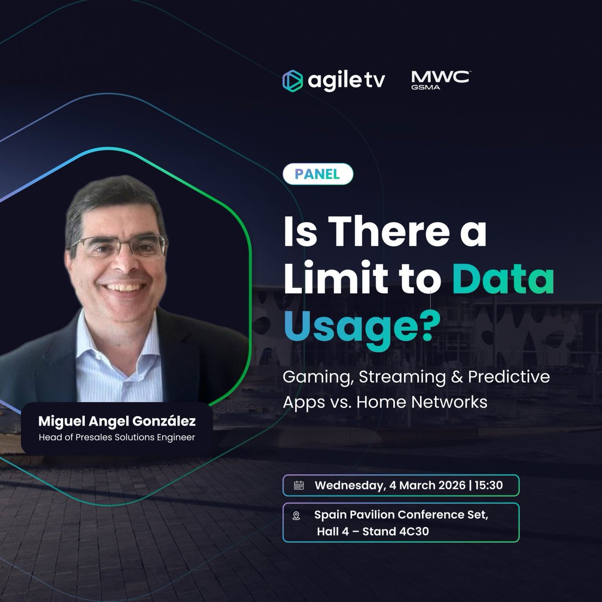 🚀 <a href="/MWCHub/">MWC</a> Barcelona 2026: Are home networks reaching their limit?

Join #AgileTV on 4 Mar, 15:30 at Spain Pavilion, Hall 4 – 4C30, as we explore streaming, gaming &amp; predictive apps pushing domestic networks to the max.

#MWC2026 #HomeNetworks #TVaaS #Streaming