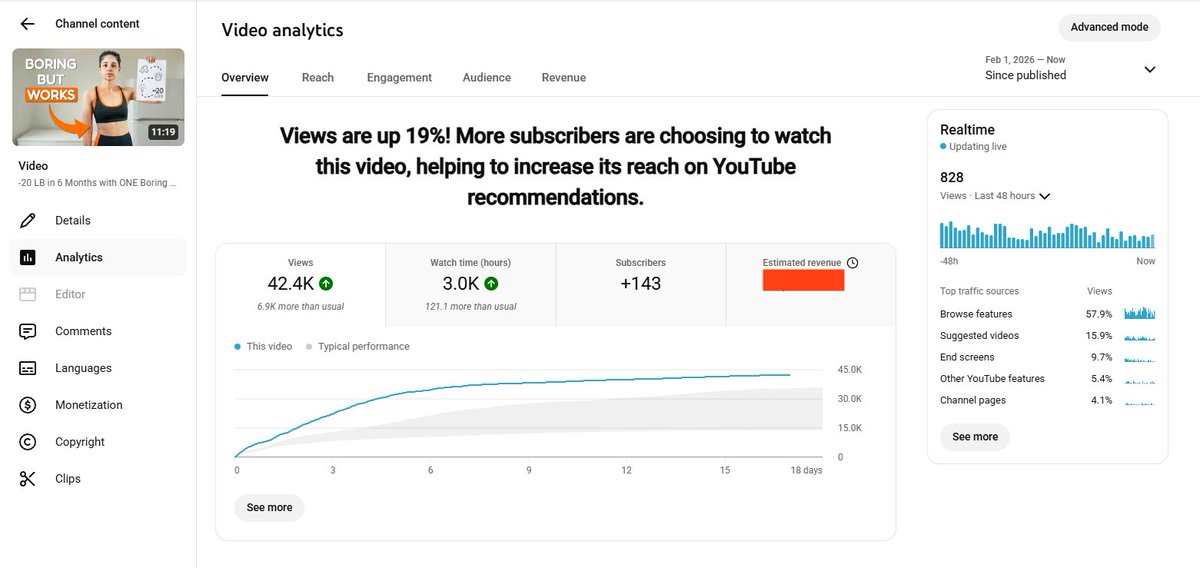 Richard_YTS's tweet photo. 42,000 views and climbing for one of our new clients. We helped with the idea and packaging.

Consistent work on ideas, packaging &amp; strategy adds up. 

DM if you want help growing your channel :) https://t.co/3DO5hRDdug