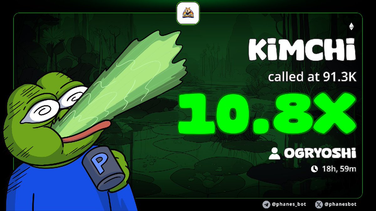 OGRyoshi's tweet image. Kimchi Coin  $KIMCHI 🔥update

Kimchi is a solid narrative. Touch new ath now and a clean #10x+ for vips entry. While 3x since I drop it here. Holding kimchi since launch. Its very popular now and trend. Dyor. NFA

0xfccd6fbca272b4cc11069402f4123b070b7838f9