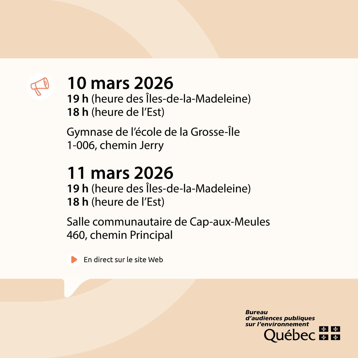 Bureau d'audiences publiques sur l'environnement tweet media