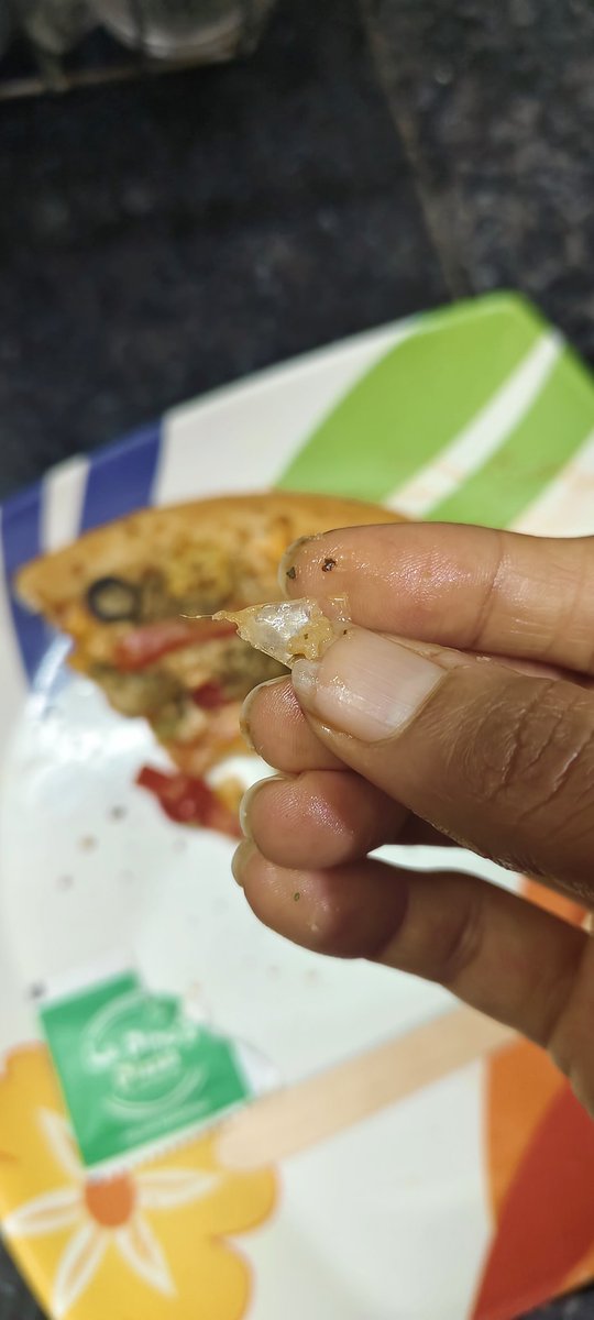 rinavbhatt's tweet photo. @zomatocare @zomato @LaPinozPizzaInd plastic found in my pizza https://t.co/Tn3lcG8EZL