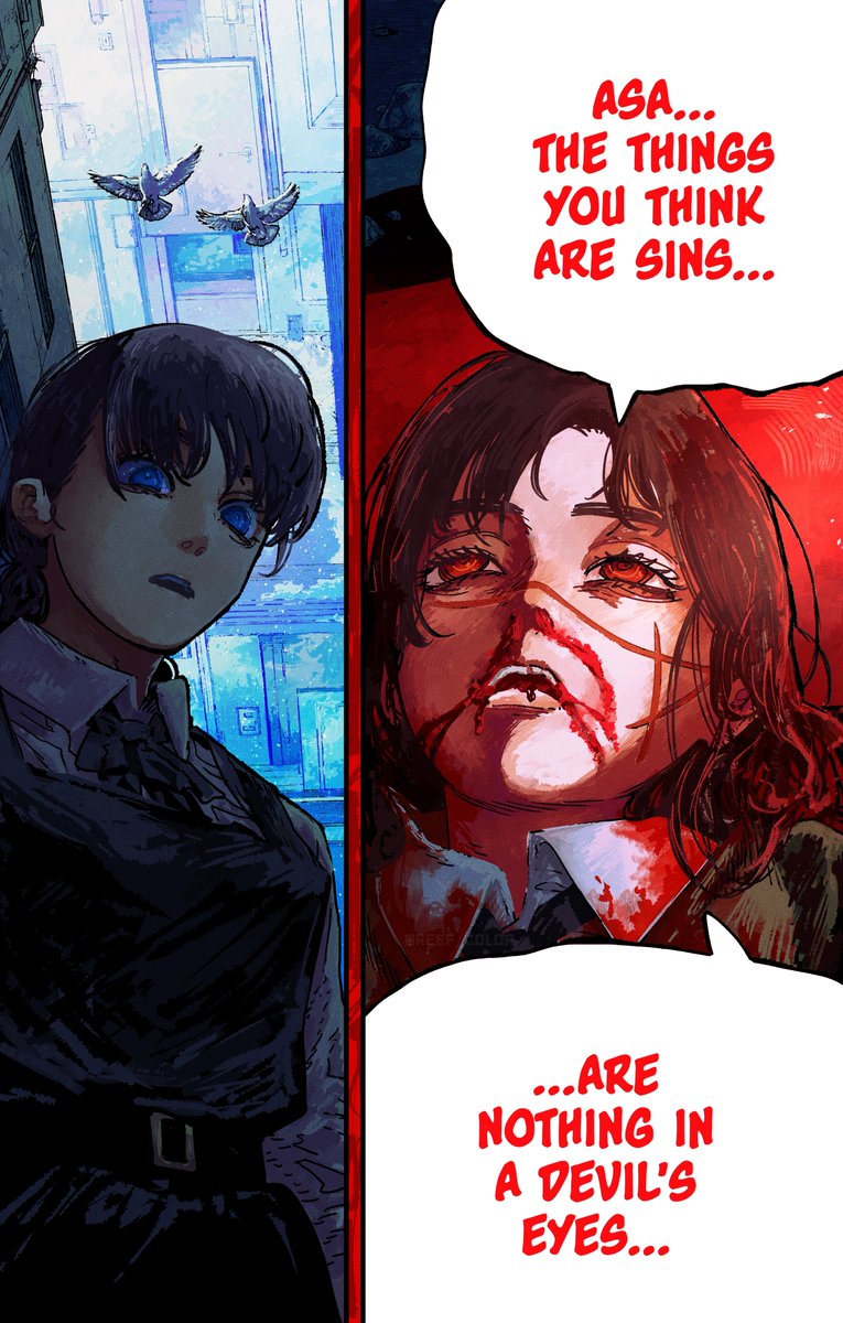 Reef_Color's tweet image. Sins.

(Chainsaw Man, Ch. 229).
(Original lineart by Tatsuki Fujimoto).

#chainsawman