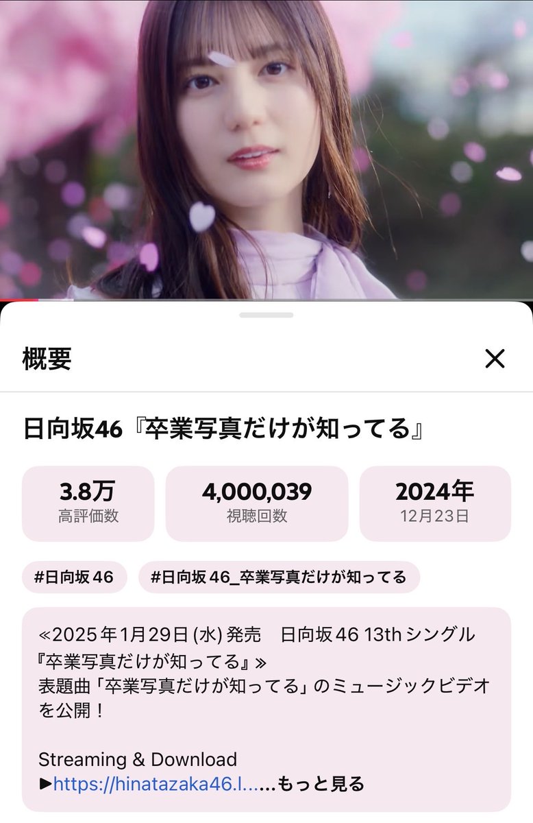 ㊗️400満開🌸や〜 #日向坂46_卒業写真だけが知ってる