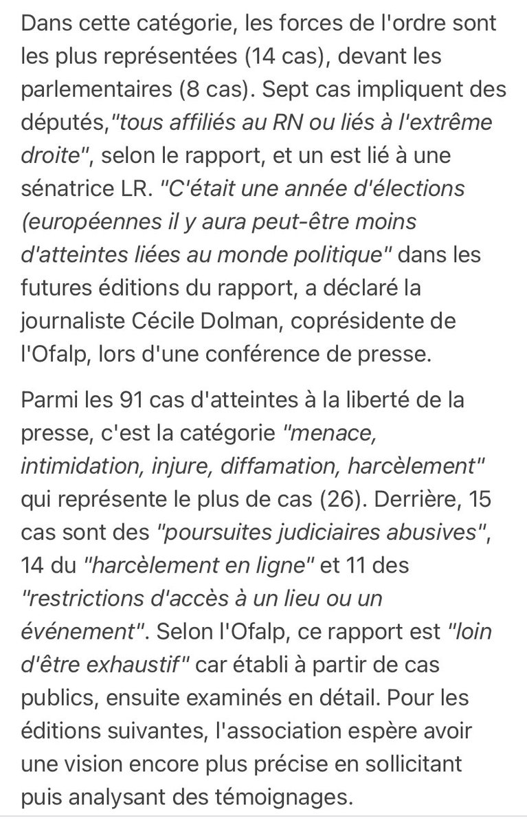 BMoon_bee's tweet photo. En France , selon un rapport, les atteintes à la liberté de la presse viennent principalement de policiers, de l’extrême-droite , d’élus RN et LR mais tous les médias sont en meute contre LFI ! 👇👇 https://t.co/IQLgHznLtR