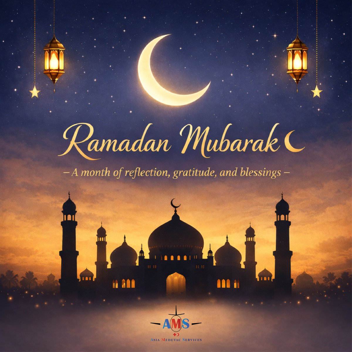 AMedevac's tweet photo. Ramadan Mubarak 🌙
Wishing all Muslims a meaningful and blessed month.
May this holy month bring peace to your heart, clarity to your mind, and blessings to your home.

#asiamedevac #RamadanMubarak https://t.co/MJaKyymVTr