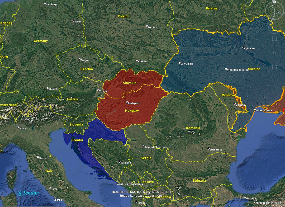 Tendar's tweet photo. The current Hungarian government has appealed to Croatia to allow Russian oil to be transferred to Hungary quoting "EU rules", so using the very institution which Hungary is trying to sideline every time it is not convenient for this government. 

The Croatian government, however, stands firm and has reiterated that it will not allow any Russian oil supplies to Hungary and Slovakia.

Meanwhile the Pro-Russian government in Hungary has stopped transfers of diesel and electricity for as long as the Druzhba pipeline through Ukraine is blocked. The other Pro-Russian government in Slovakia is also threatening to do the same. 

Land-locked countries threatening neighboring non-landlocked countries from which they are even dependent is really something.