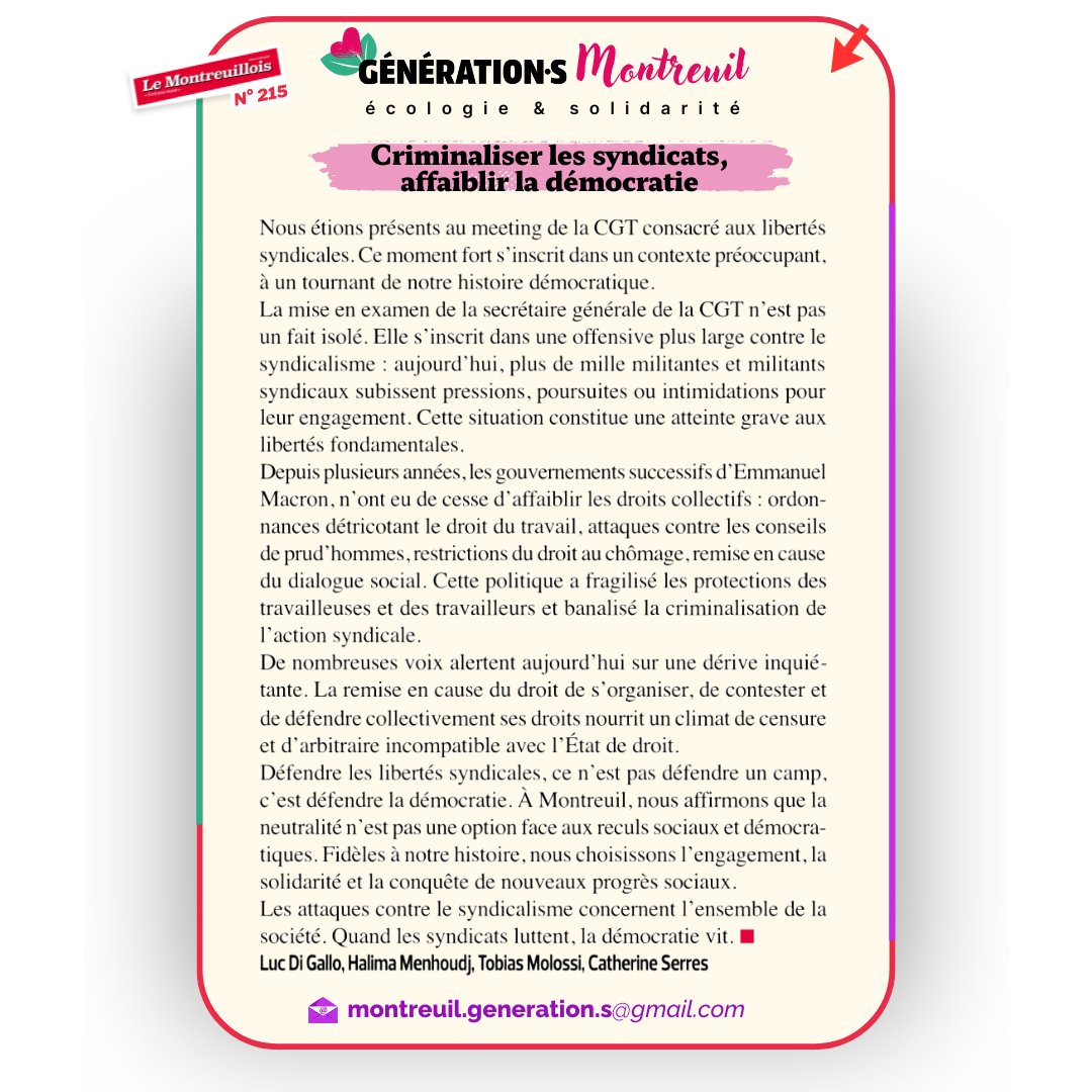 Génération.s Montreuil Écologie et Solidarité tweet media