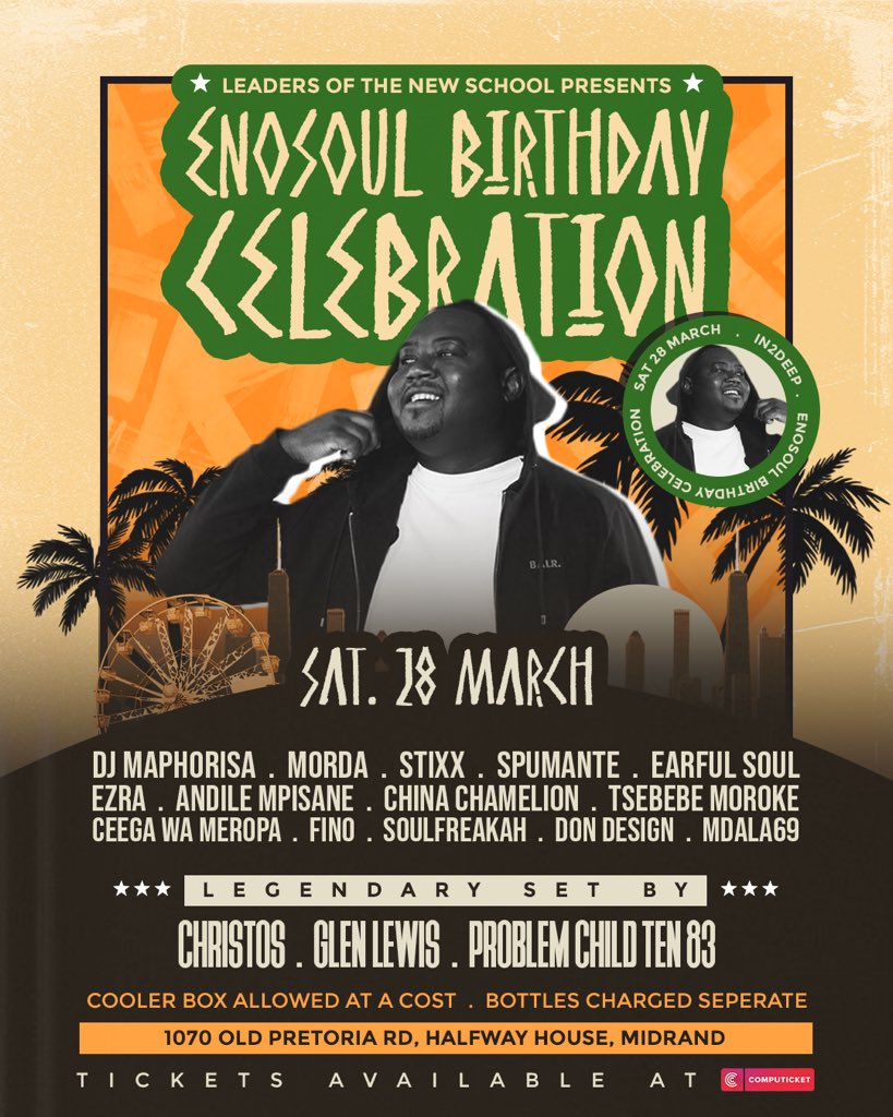 EnosoulIn2Deep's tweet photo. Made few changes and added more line up, tickets 🎫 available at computicket https://t.co/OsyDjIYy7i