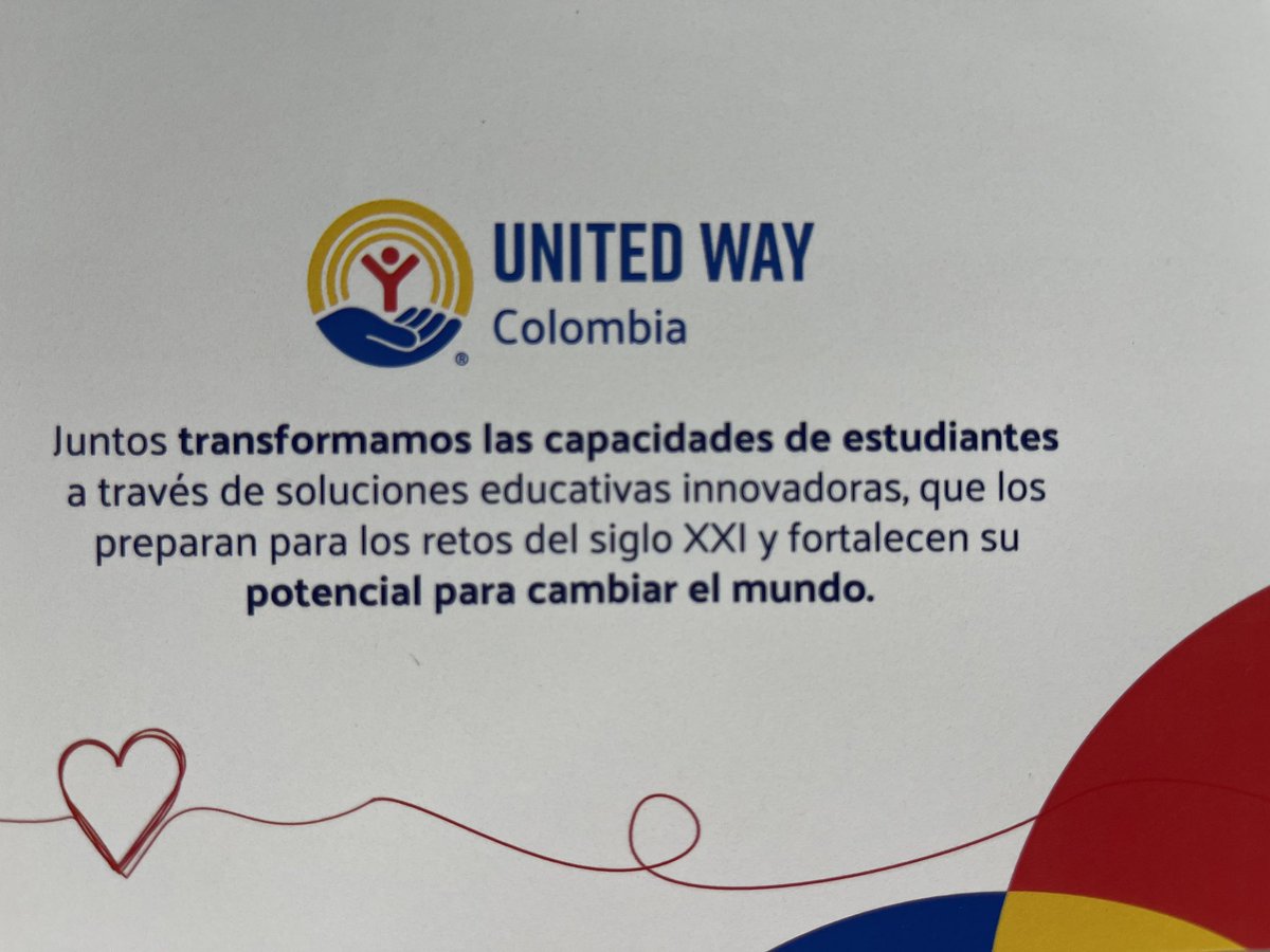 FEM_Colombia's tweet photo. “juntos Transformamos” UnitedWay Colombia. https://t.co/GYFIGvGSeg