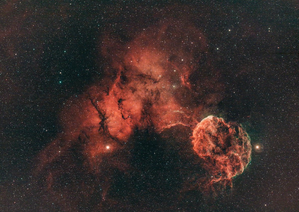 cru1960's tweet photo. くらげ星雲(IC443)
銀河祭りスタートしたんですが、まだまだ空は冬の星座(2月だから当たり前) ということで撮り忘れてたこともあって撮ってみました
ダークがうまく合わずアンプグローが取り切れませんでした
Redcat51Ⅱ+294MCP 300s×66fr
2026/2/17 和歌山県日高川町
#IC443 #jellyfishnebula https://t.co/CplF8macRZ