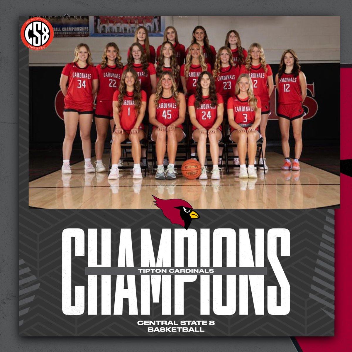CentralState8's tweet photo. Congratulations to the Tipton Lady Cardinals and the Eugene Eagles for winning the Central State 8 Conference for 2026!!! #CS8 @R_VilleStudents @ColeRV1 @FayetteFalcons @ActivitiesNbhs @AthleticsSCHS @HarrisburgAth @Linn_Athletics @THSActivities1 https://t.co/ngMKVxC4o1