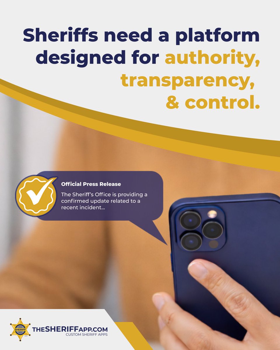 Social platforms weren’t built for county-wide law enforcement leadership.  Sheriffs need a platform designed for authority, transparency, and control.

hubs.ly/Q041c0VX0 serves as an official communication command center for sheriff’s offices.